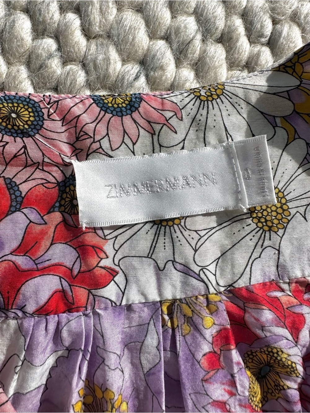 Zimmermann Floral Print Romper with Butterfly Belt - Picture 6 of 8